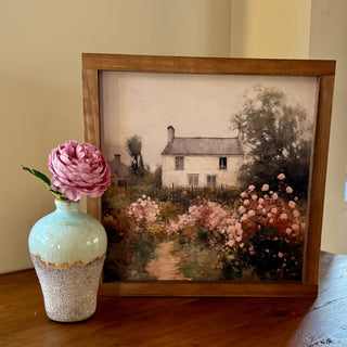 Vintage Country Cottage Framed Art