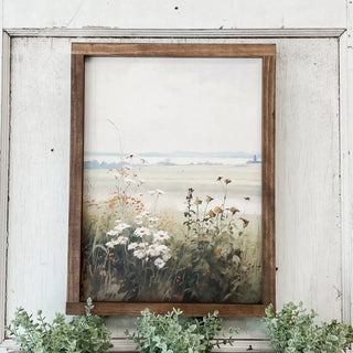 Vintage Floral Scene Wall Art