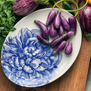 Blue Peony Platter