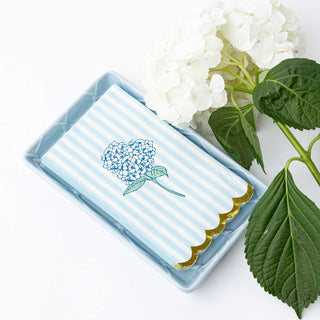 Elegant Hydrangea Stem Floral Guest Towel Packs