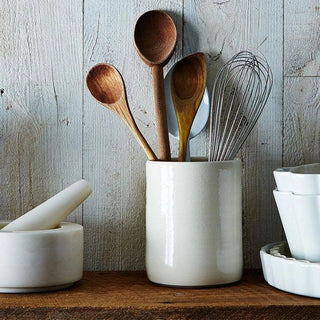 Large Ceramic Utensil Holder White