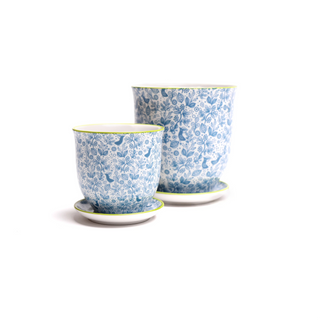 Blue Birds Porcelain Plant Pots