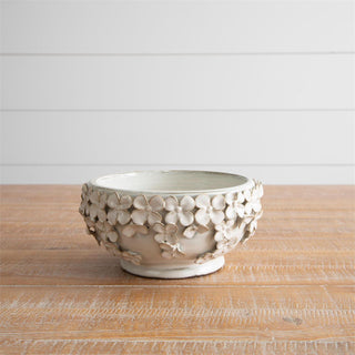 Ceramic Floral Embossed Bowl