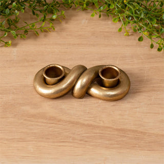Gold Knot Candle Holder